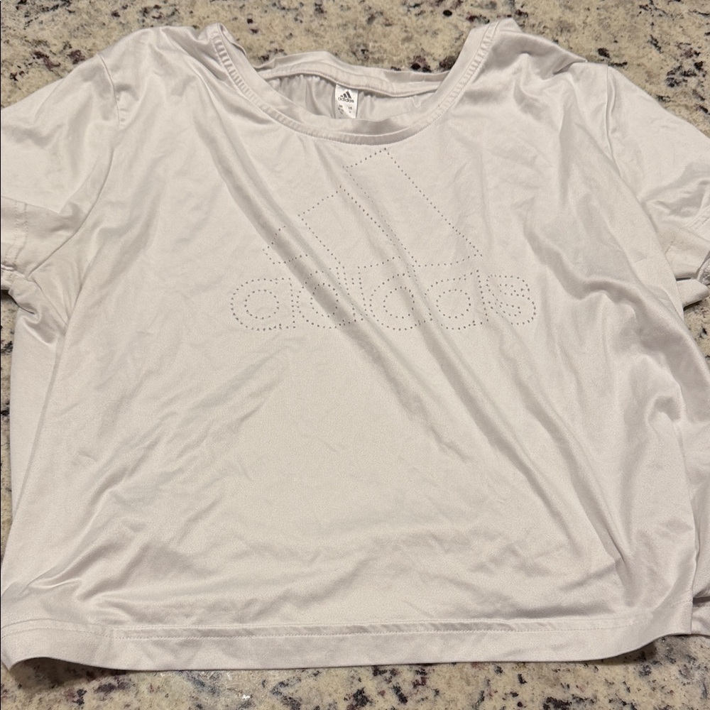 Adidas Light Gray Tee with Subtle Logo